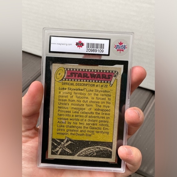 1977 Star Wars #195 Alec Guiness As Ben Kenobi KSA 7.5 FRESHLY GRADED NOT PSA - Picture 2 of 2